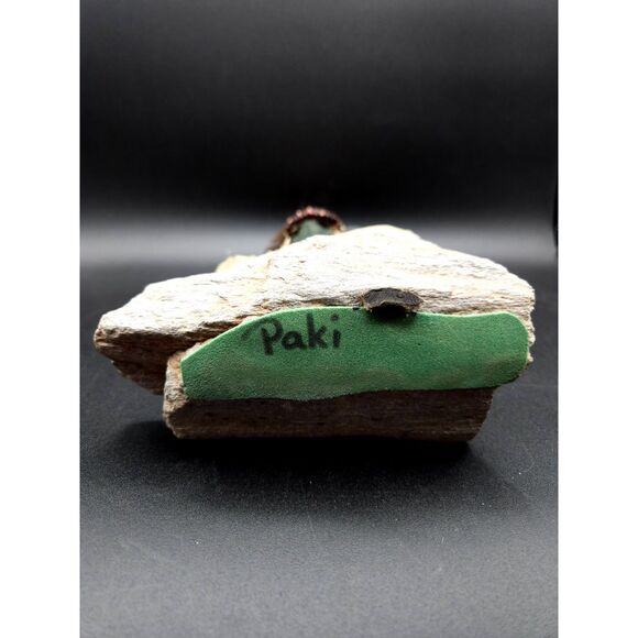 Vintage Kachina Doll Signed Paki Buffalo Head Leather Clothing - Picture 8 of 10